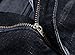 PHISOCKAT Men's Zipper Deco Stretch Jeans with Broken Hole 29 Black
