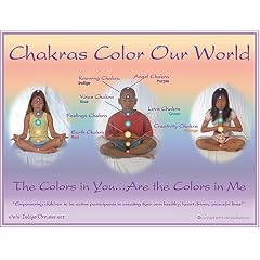 Kids Yoga Posters - Chakras: The Colors in You are the Colors in Me (Indigo Dreams)