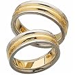 18K Yellow Gold and Platinum Ladies Comfort Fit Wedding Band