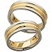 18K Yellow Gold and Platinum Ladies Comfort Fit Wedding Band