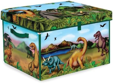 Neat-Oh! ZipBin 160 Dinosaur Collector Toy Box &amp; Playset w/ 2 Dinosaurs by ZipBin