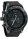 Nixon 51-30 Chronograph All Black/Pebble Leather Watch A124288