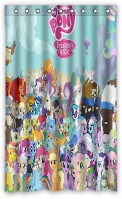 Comfortable My little pony Window Curtains/drape/panels/treatment Polyester Fabric Office/Home/Bedroom Decor 52"x 84"