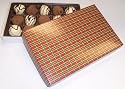 Scott's Cakes Cocoa Covered White Chocolate Truffles 1 Pound Christmas Plaid Box