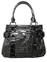 Burberry Rachel Studded Black Patent Leather Small Shoulder Bag 3201042