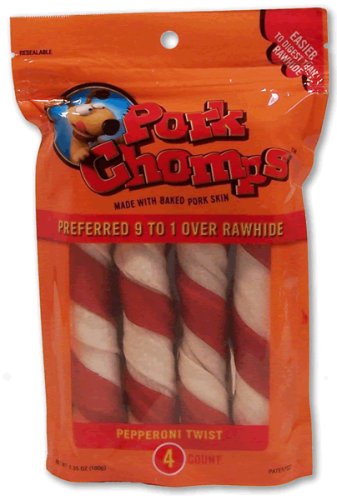 Pork Chomps, Pepperoni Twist, 4 Ct