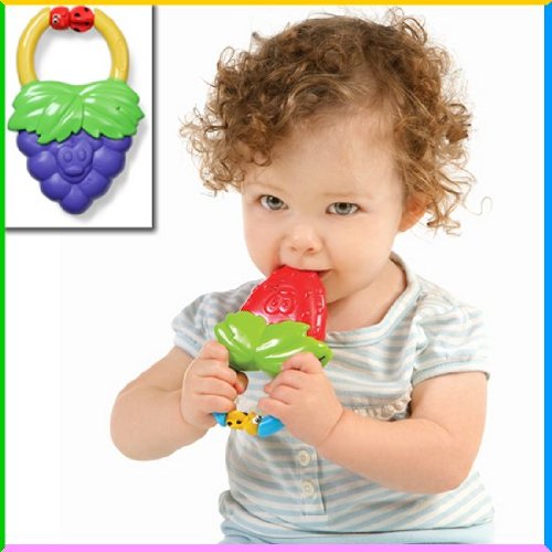 Health & Safety: Vibrating Teether - Grape or strawberry design - Color my vary