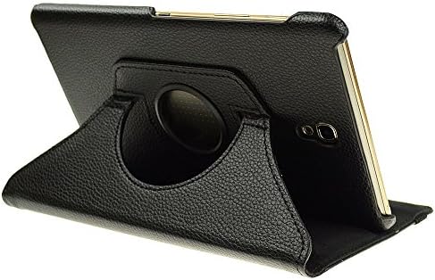 Black 360 Rotating PU Leather Folio Stand Case for Samsung Galaxy Tab S 8.4"