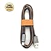 eBun Lightning Cable, Denim Fabric 3ft Charger - 8pin Connector to USB - Charge Sync For iPhone 5, 5c, 5s, 6, 6s, 6 Plus, 6s Plus, iPad Mini, iPod, Mac Air - Denim Blue, 3 feet