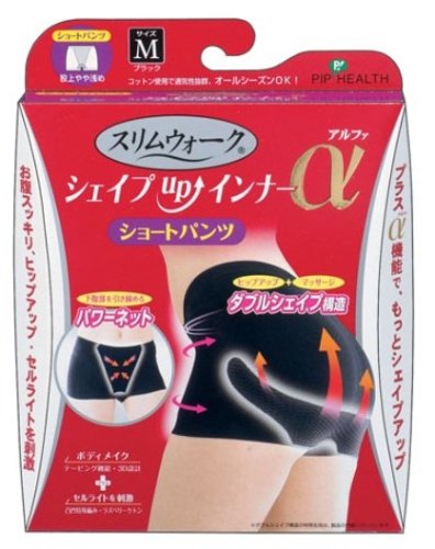 スリムウォーク シェイプUPインナーα ショートパンツ ブラック M PH245