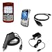 Electronics : Solid Red Rubberized Snap on Case + Rapid Car Charger + Home Travel Charger + Clear Reusable LCD Screen Protector + USB Data Cable for RIM Blackberry 8300 8310 8320 8330 Curve Smartphone