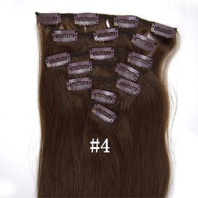 18" clip in remy human hair extensions 7pcs 70g fo…