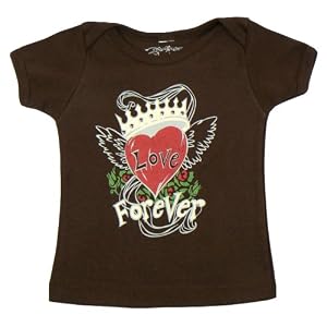 Rattle Me Organic Lapover Tee Forever Brown, 18 to 24 Months