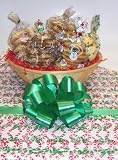 Gourmet Food : Scott's Cakes Small Grandma's Favorite Cookie Basket with no Handle Candy Cane Wrapping