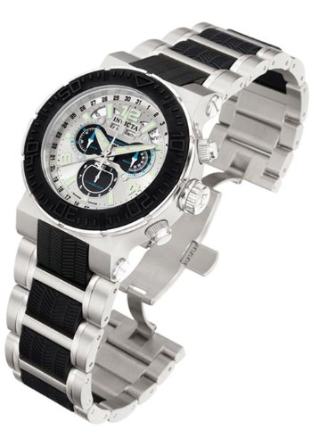 Invicta Men's 6774 Reserve Collection Chronograph Stainless Steel and Black Polyurethane Watch