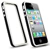 Accessory Master- blanc/ noir bumper hard Housse pour Apple iphone 4s