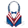 Plastic Patriotic Vest Costume Accessory