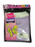 Hanes - Toddler Girls 2 Pack T-Shirt Package, White, Lavender