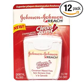discount Reach Clean Burst Dental Floss, Waxed, Cinnamon, 55-Yard Dispensers for sale