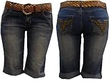SOUTHPOLE JEANS - SOUTHPOLE JUNIORS LOW RIDE BERMUDA STRETCH JEANS