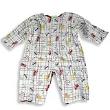SnoPea - Newborn/Infant Baby Boys Long Sleeved Quilted Coverall, Cream/Red