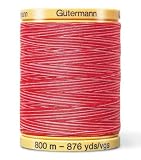 Gutermann Natural Cotton Thread 800M (876 Yards) -Variegated Colors