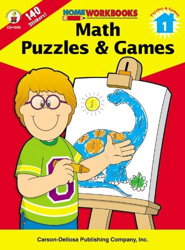 Math Puzzles &amp; Games, Grade 1 (Home Workbooks)