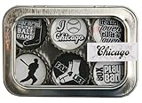 Chicago White Sox Baseball Bottle Cap 6 pc Magnet Set w/ Case