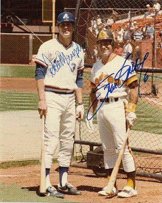 Autographed/Hand Signed 8x10 Photo Steve Garvey And Dale Murphy Atlanta Braves