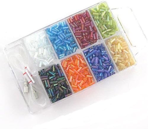 1 Box Mix Loose Tube Glass Mini Seed Bead 8 Colors In bulk