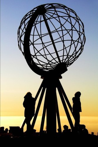 Globe Sculpture at North Cape (Nordkapp) Journal: 150 page lined notebook/diary