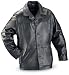 Regular Excelled Leather  Car Coat Black