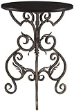 Wrought Iron Side Table, 27.25Hx20.25D, BLACK GOLD