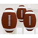Football 13.5" Paper Lanterns 3 Pack