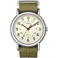 Timex Men's T2N651KW Weekender Olive Slip Through Strap Watch