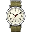 Timex Men's T2N651KW Weekender Olive Slip Through Strap Watch