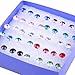 20 Pairs Pretty Crystal Rhinestone Round Earrings Ear Studs Allergy Free Pin
