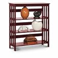 Mission Style Contemporary Book Shelf / Case Bookcase Bookshelf (Cherry)