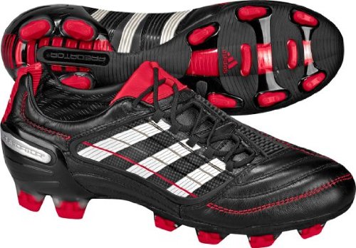adidas Men's X Predator X Firm Ground Soccer Cleat,Black/White/Red,7 M