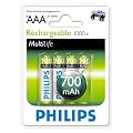 Philips Multi Life NiMH Akku AAA Micro 700 mAh 4er Pack