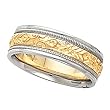 14K Two-Tone Gold Comfort Fit Wedding Band For Men and Women - Size 12