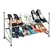 Chrome Extending Stacking 12 Pair Shoe Rack