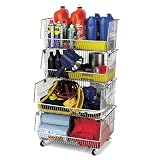 Seville Classics She16287 Garage Organizer Click Image to Enlarge. Garage Organizer Chrome Plated Garage Storage Organizer