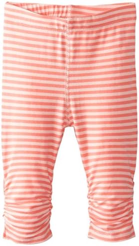 Petit Lem Little Girls' Stripe Capri Legging, Pink Stripes, 7