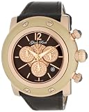 Glam Rock Women's GR10182-BRN Miami Chronograph Diamond Accented Brown Leather Watch