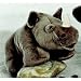 Plüti 1448-100-301 - Nashorn, braun - 100 cm