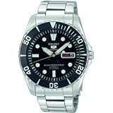 StainlessSteelSeiko5SportsAutomaticBlackDial