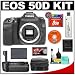 Canon EOS 50D Digital SLR Camera Body + Canon BG-E2N Battery Grip + 8GB CF Memory Card + BP-511 Battery + Case + Cameta Bonus Accessory Kit