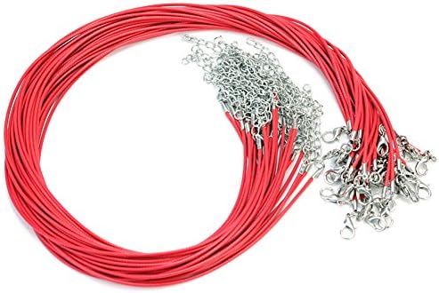 30 Red Vogue PU Leather Cords Fashion Jewelry Pendant Strap Necklace Crafts DIY