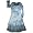 Monkey Wear - Girls Sleeveless Silk Floral Dress, Blue (Size 8)